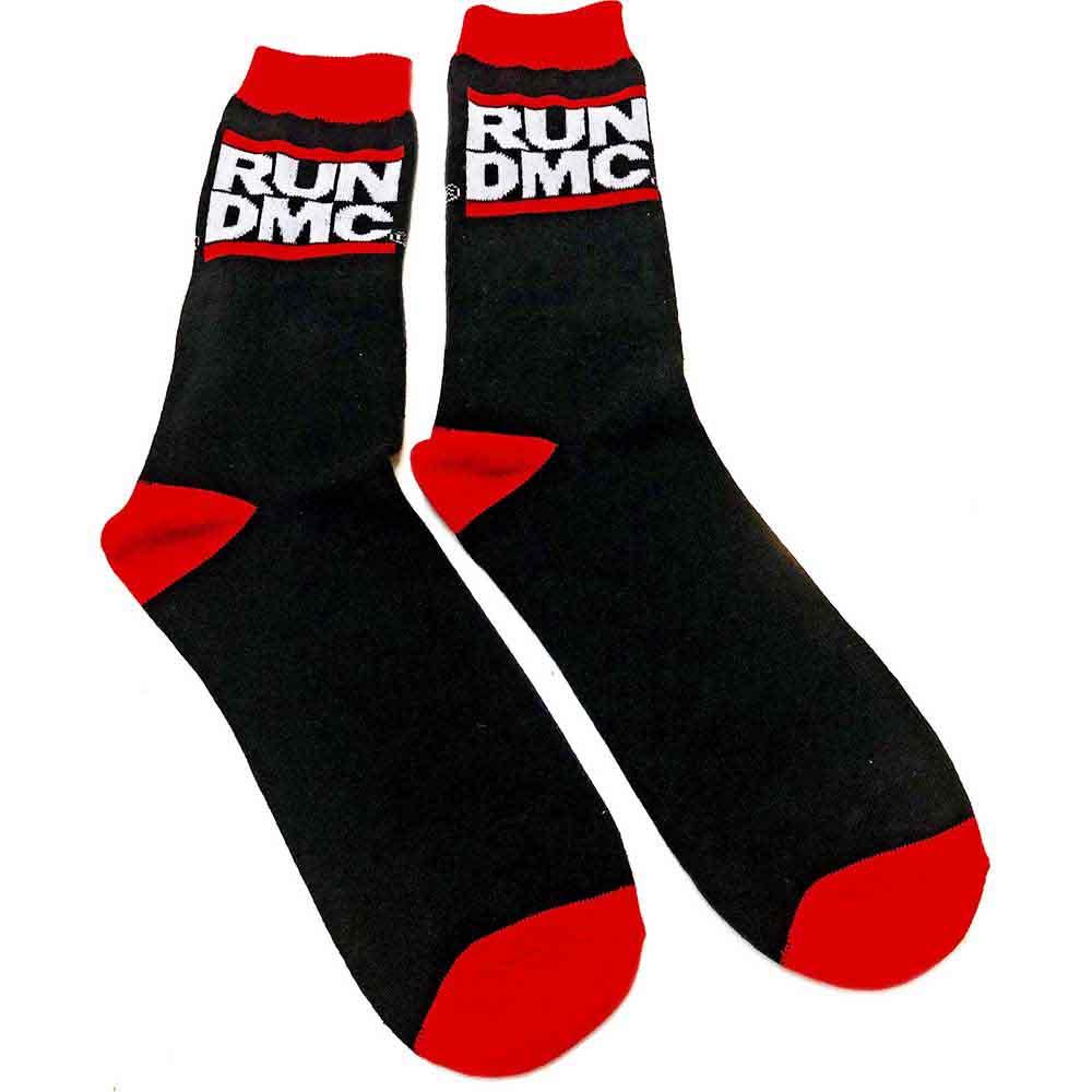 Run Dmc Logo [Socks] Black