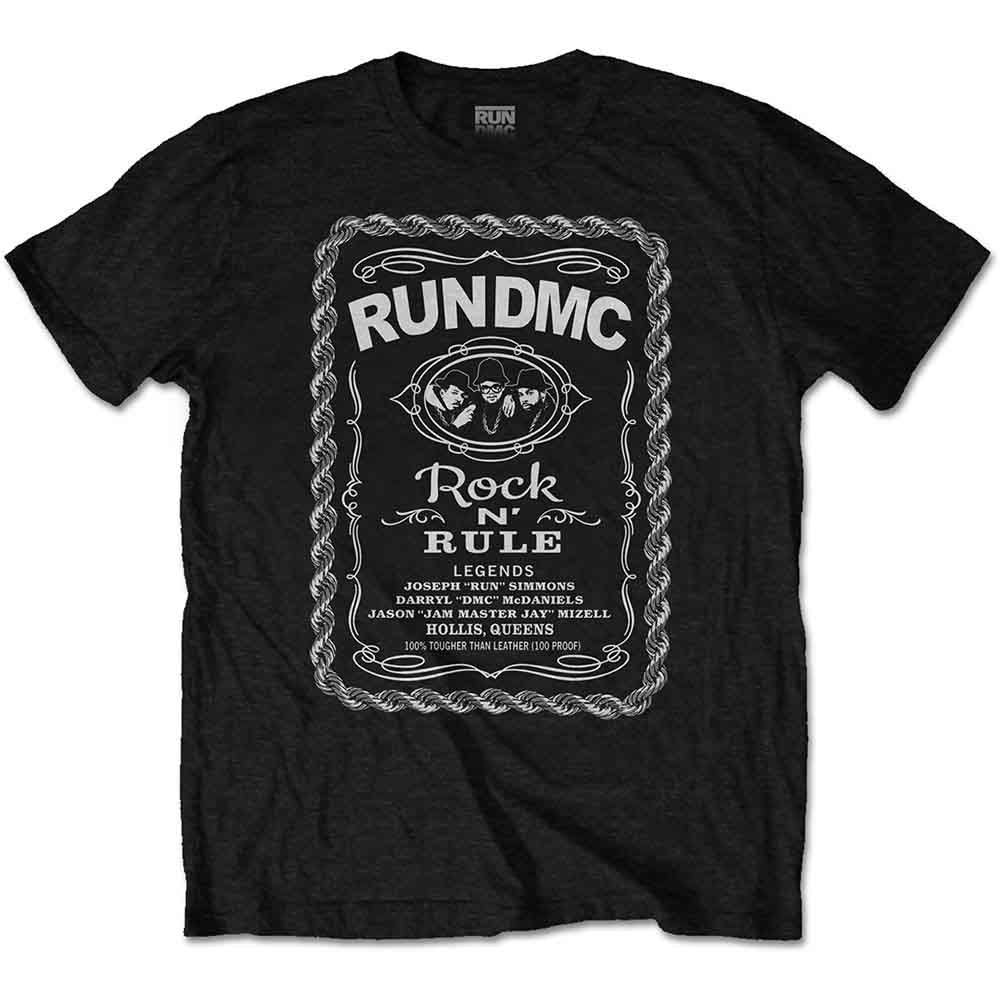 Run Dmc Rock N' Rule Whiskey Label [T-Shirt] - Rock Band Apparel