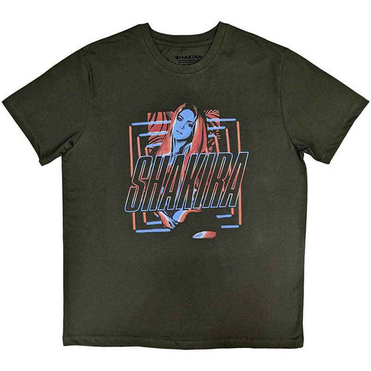 Shakira Squares and Logo [T-Shirt] Green