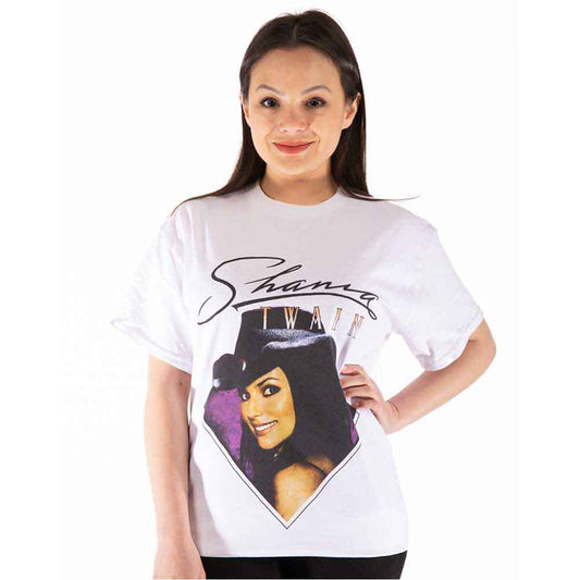 Shania Twain Purple Photo [T-Shirt] White