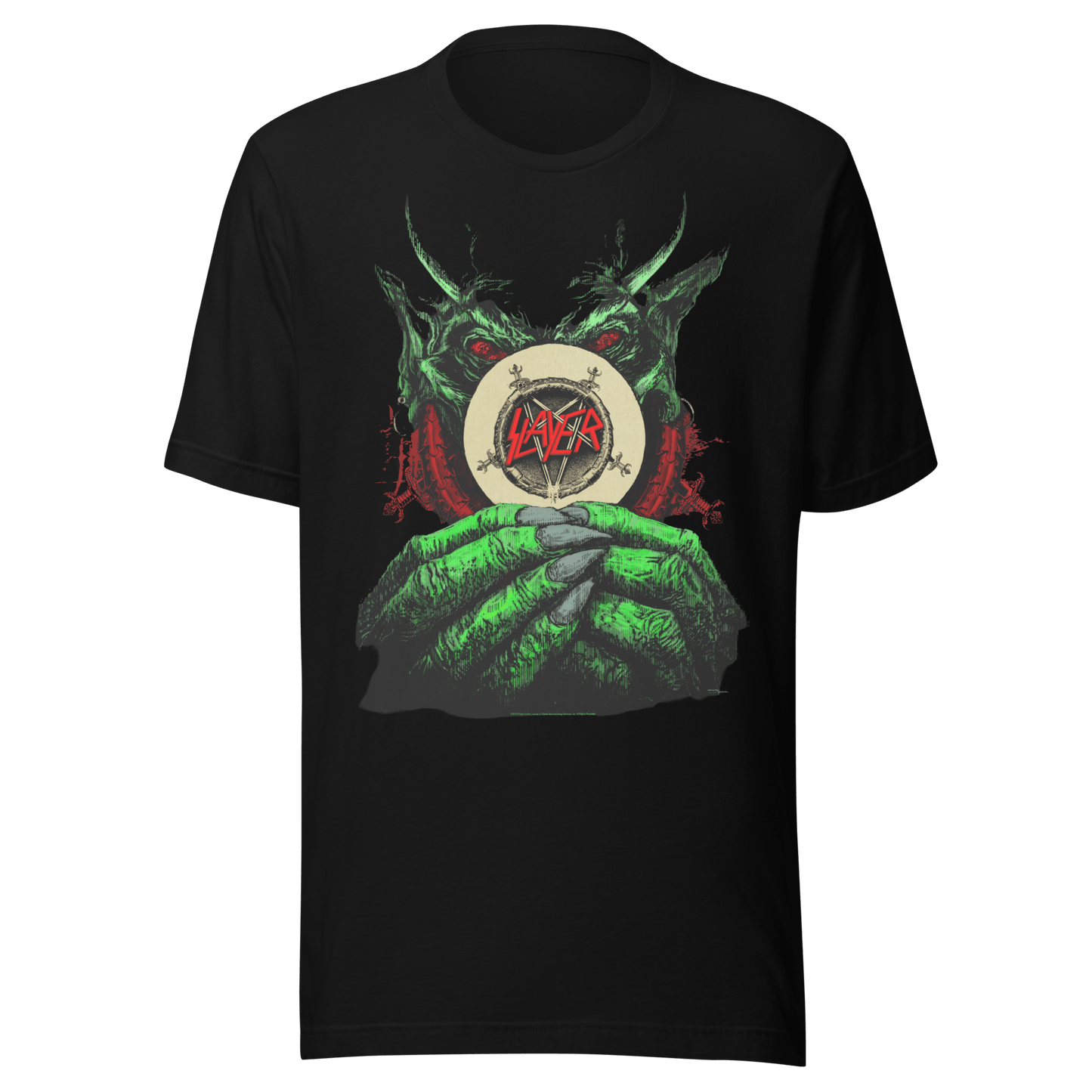 Slayer - Demon Hands Vintage Jumbo Print T-Shirt