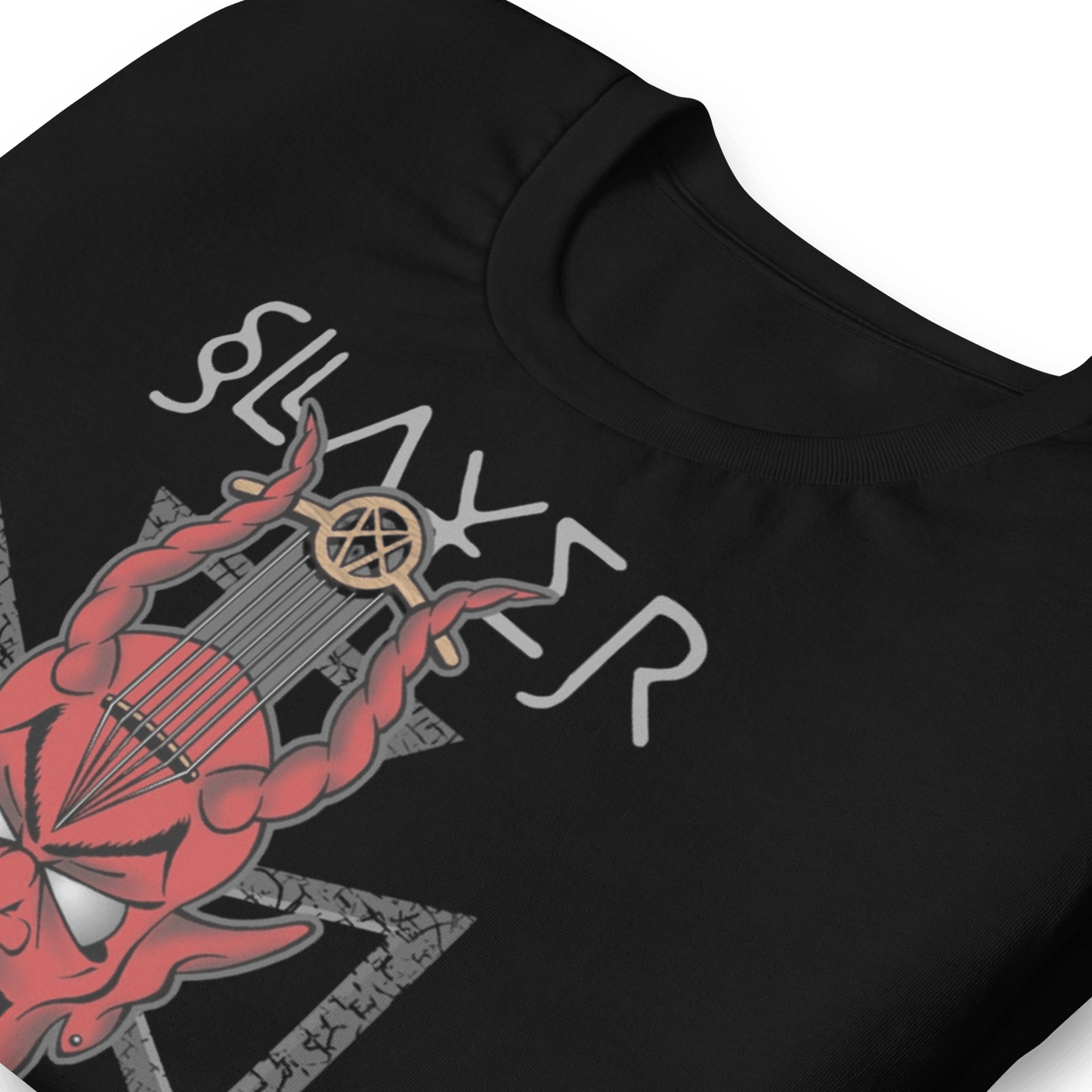 Slayer - Devil's Horns Vintage Jumbo Print T-Shirt
