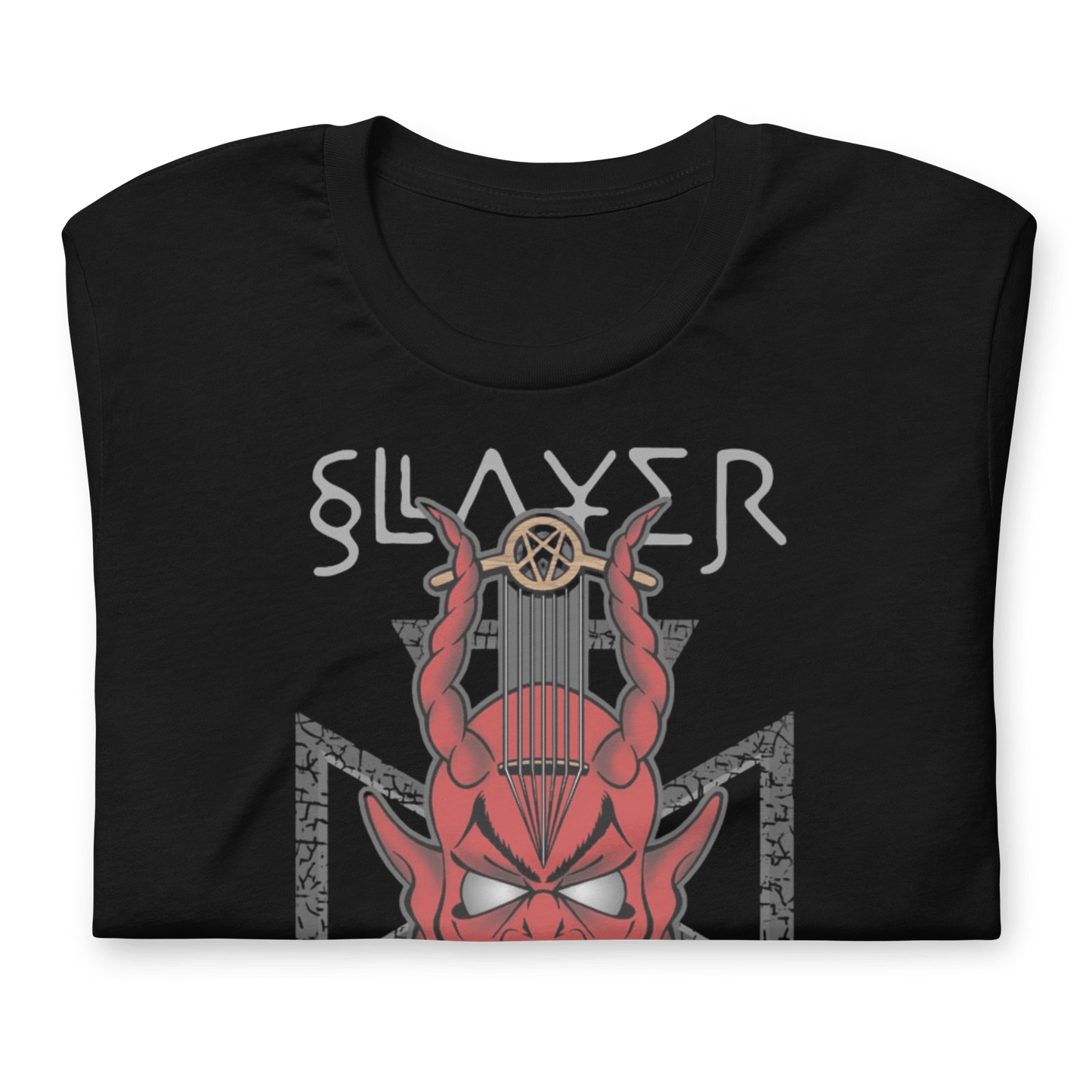 Slayer - Devil's Horns Vintage Jumbo Print T-Shirt