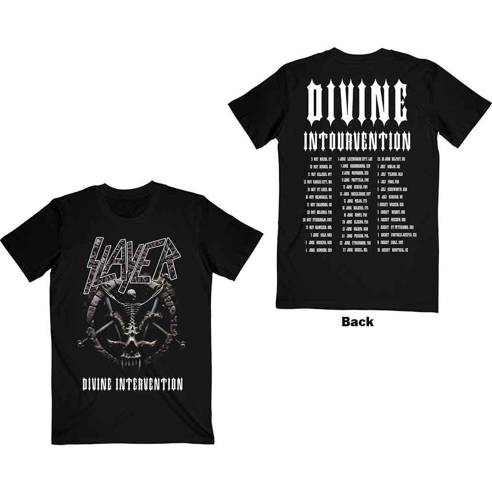 SLAYER Divine Intervention 2014 Dates [T-Shirt] Black
