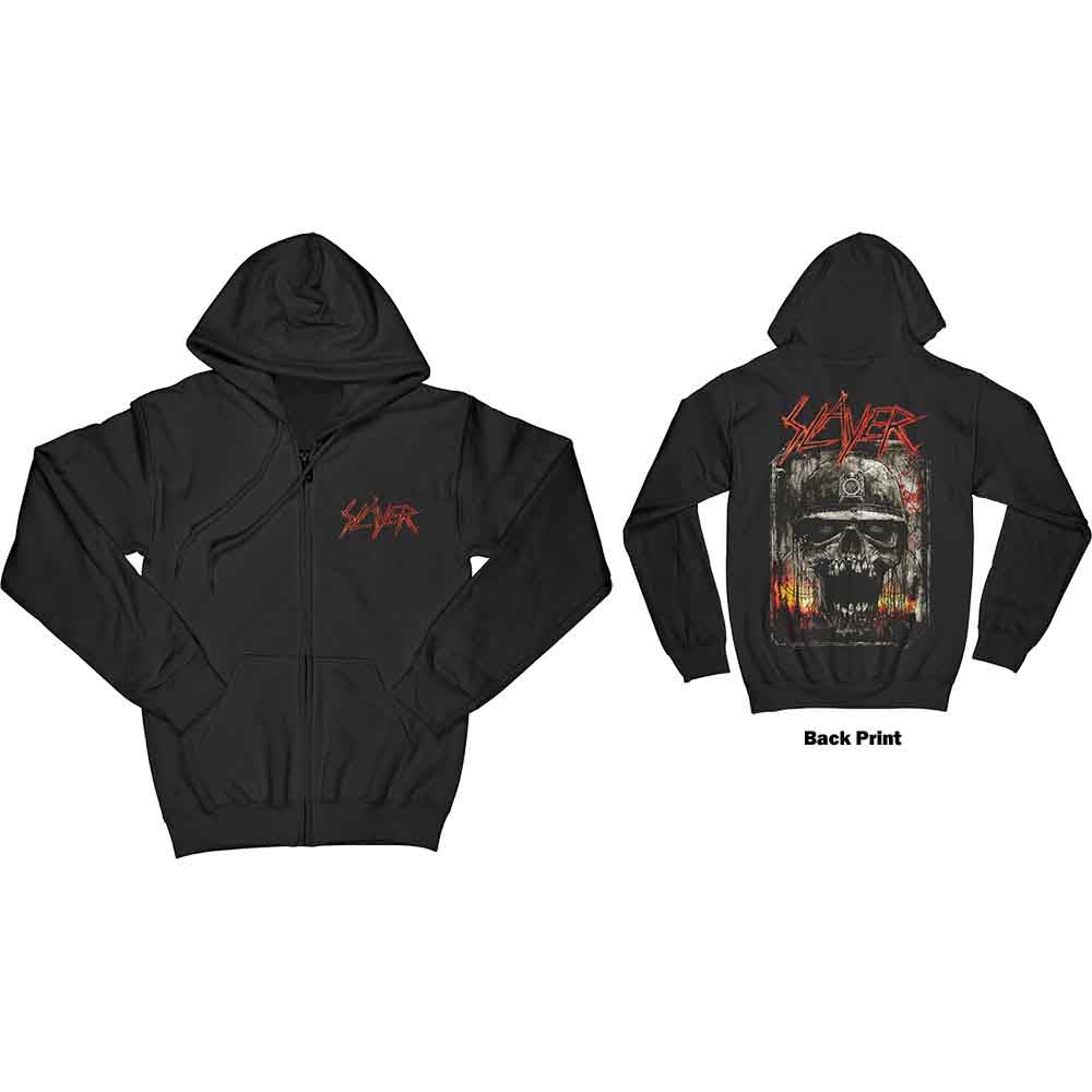 SLAYER Etched Skull [Sweatshirt] - Rock Band Apparel