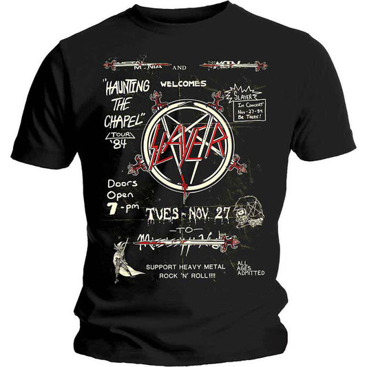 SLAYER Haunting 84 Flier [T-Shirt] - Rock Band Apparel