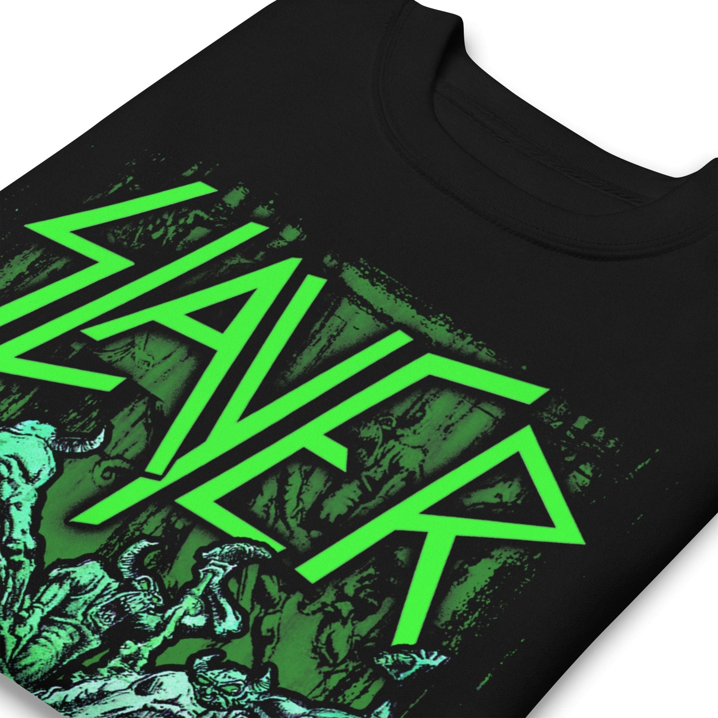 Slayer - Neon Hell Awaits Jumbo Print Sweatshirt