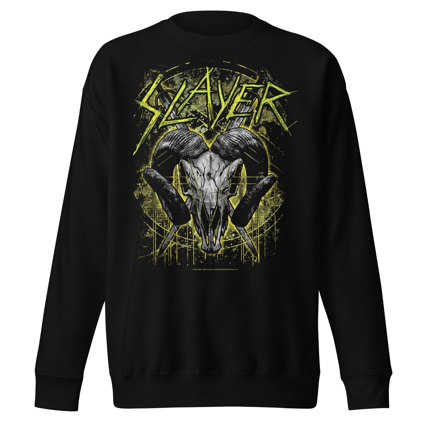 Slayer - Ram Horns Jumbo Print Sweatshirt