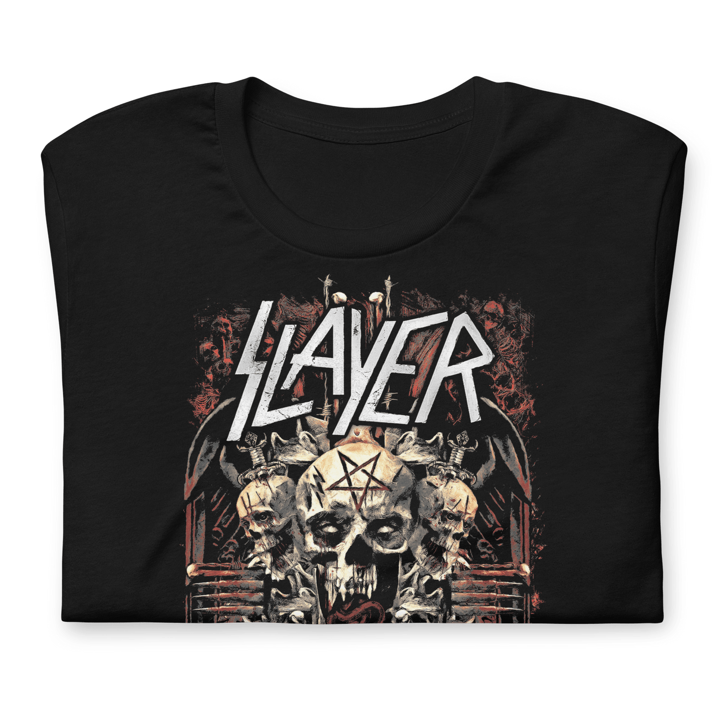 Slayer - Three Skulls Jumbo Print T-Shirt