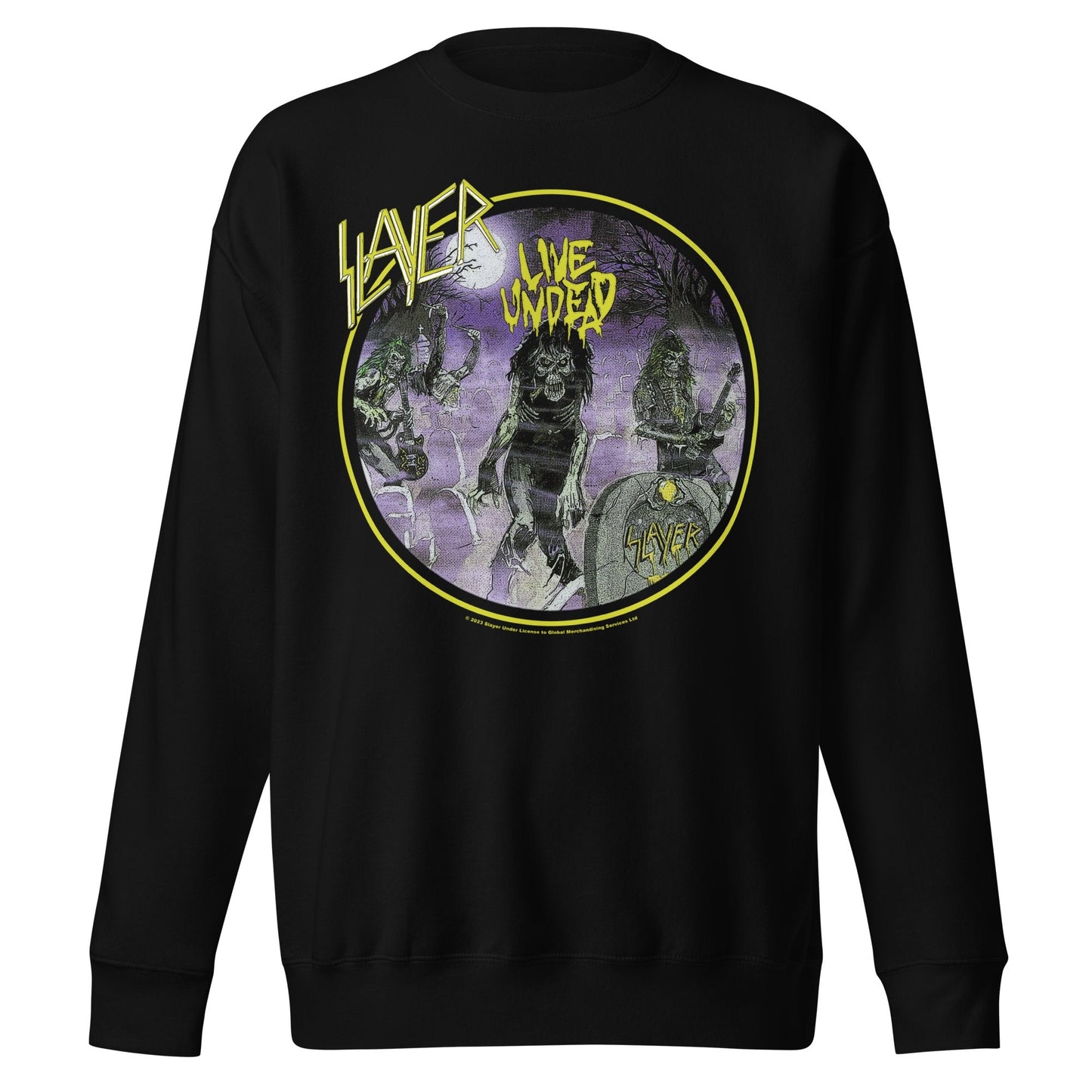 Slayer - Yellow Undead Jumbo Print Sweatshirt