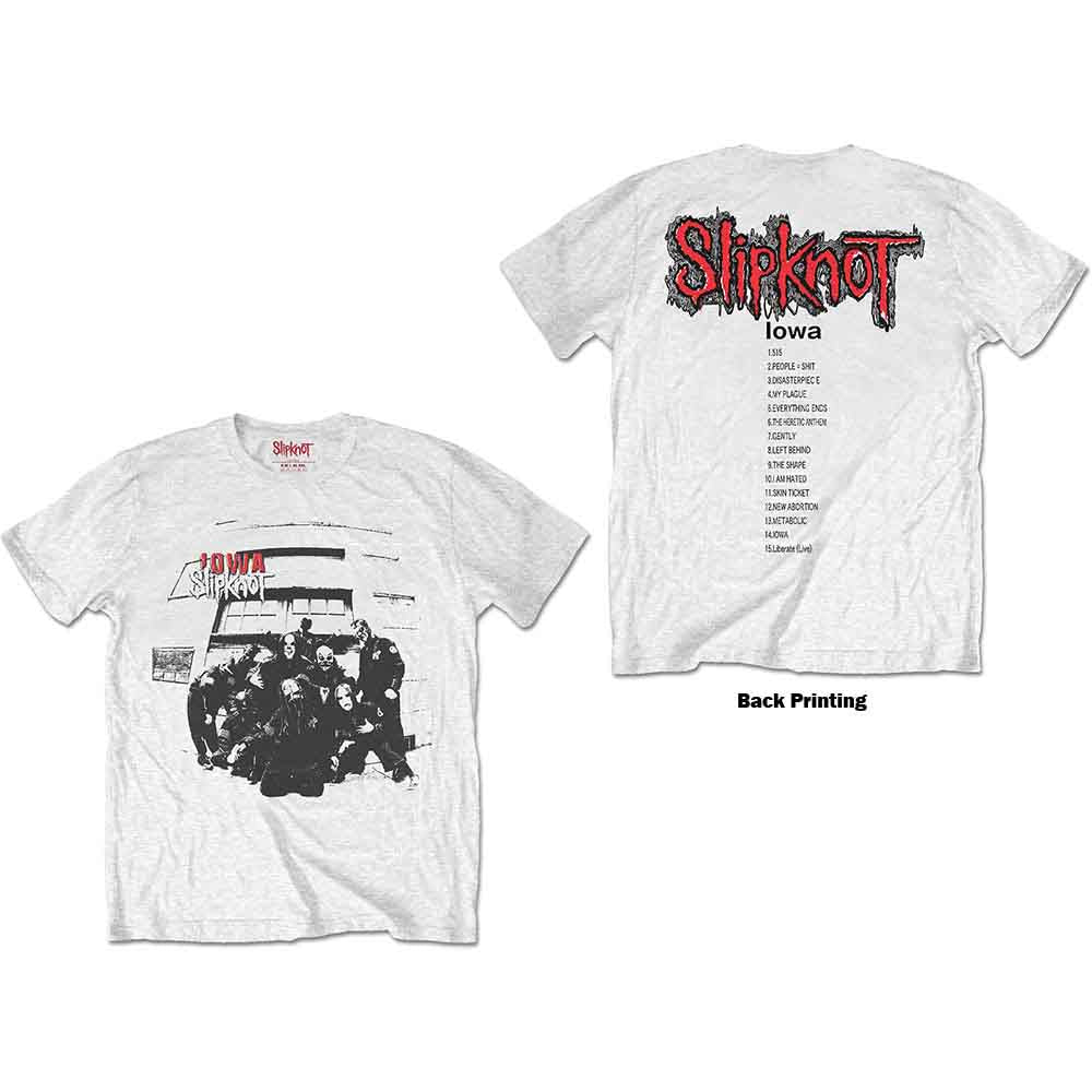 Slipknot Iowa Track List [T-Shirt] White