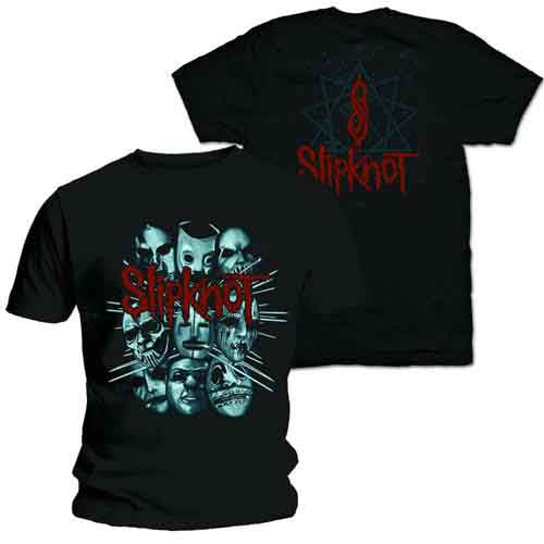 Slipknot Masks 2 [T-Shirt] Black