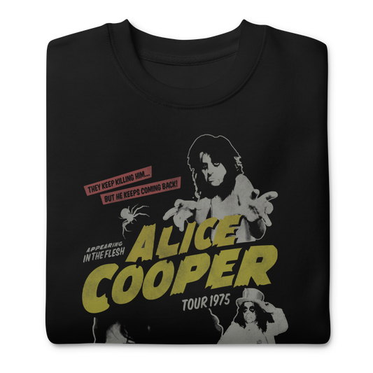 MERCHMOMENT Alice Cooper 1975 Tour Vintage Sweatshirt [Apparel] - Rock Band Apparel