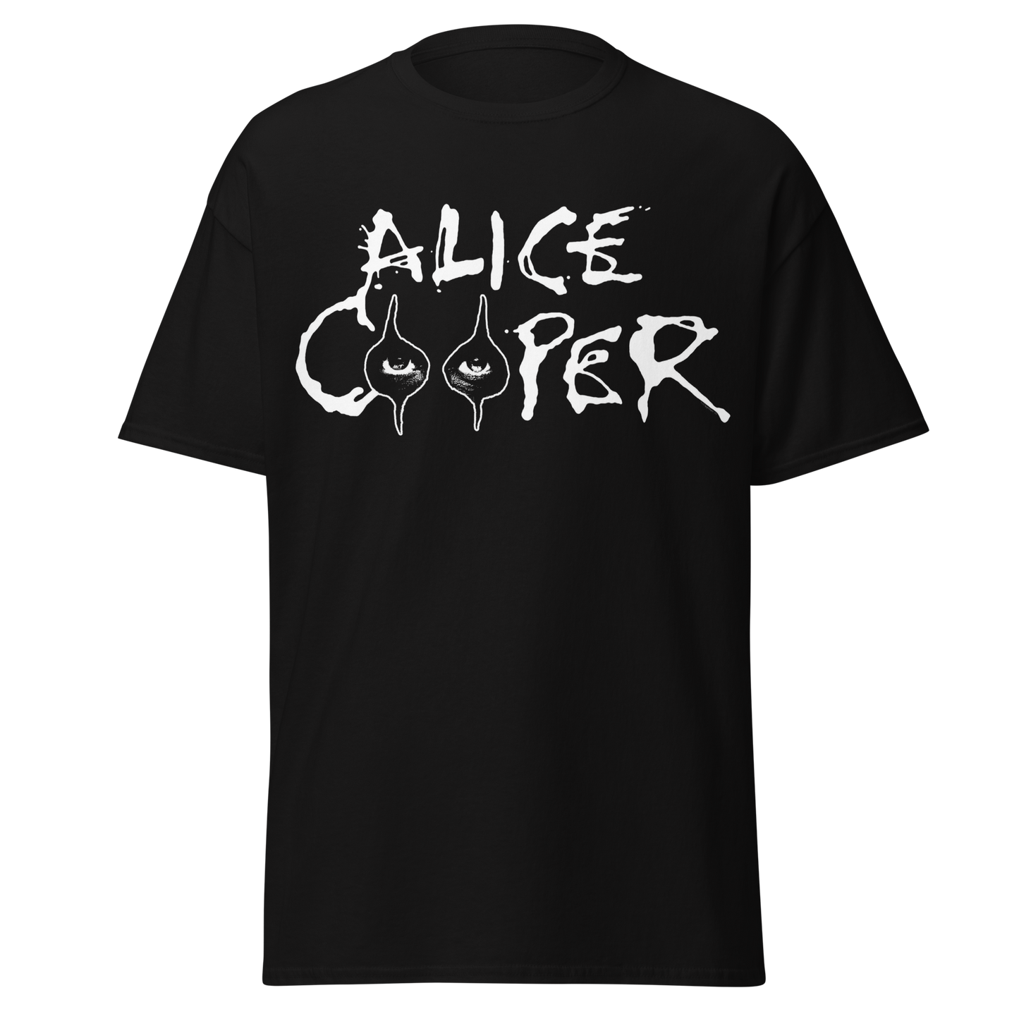 MERCHMOMENT Alice Cooper Big Eyes Jumbo Print T-Shirt [Apparel] - Rock Band Apparel