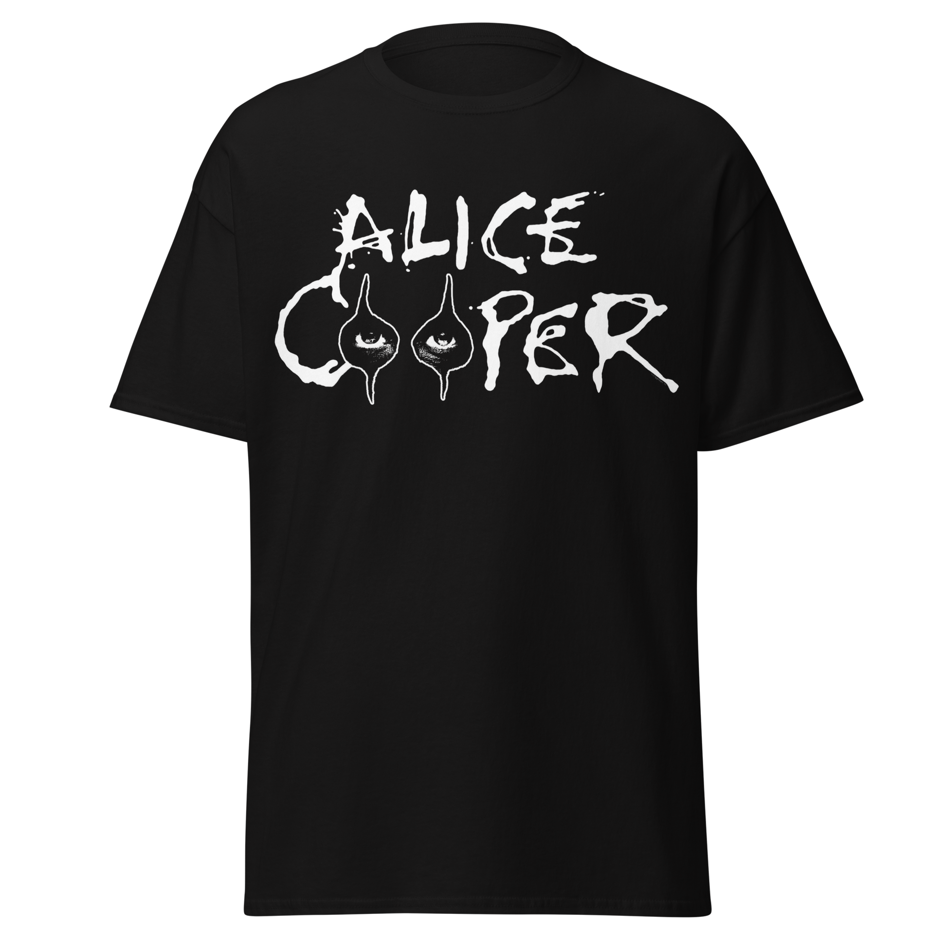 MERCHMOMENT Alice Cooper Big Eyes Jumbo Print T-Shirt [Apparel] - Rock Band Apparel
