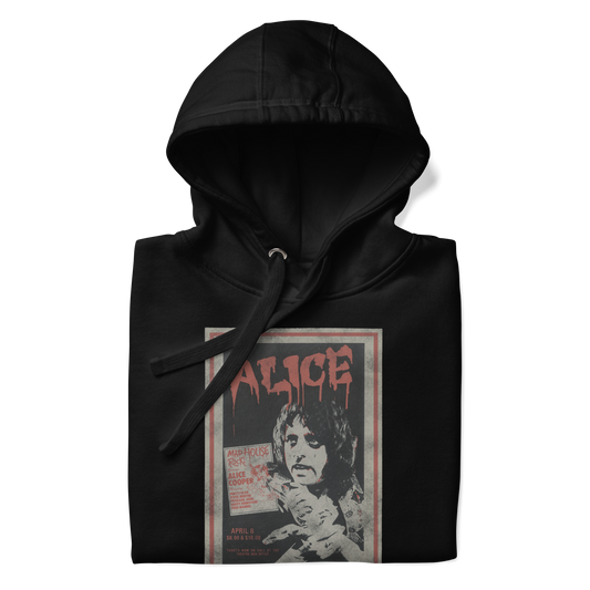 Stakes Alice Cooper Madhouse Vintage Hoodie [Apparel] Black