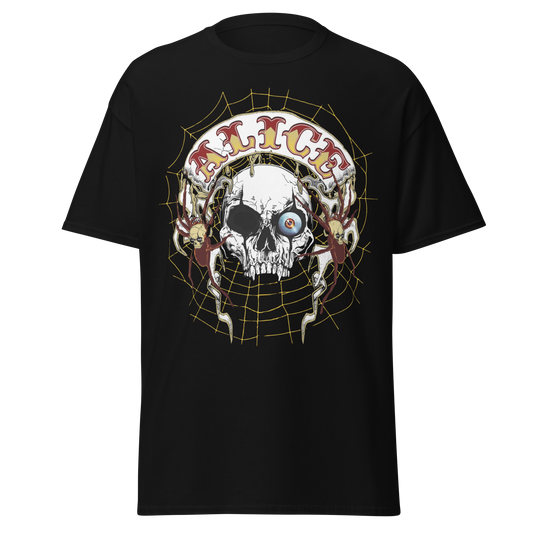 MERCHMOMENT Alice Cooper One Eyed Skull Jumbo Print T-Shirt [Apparel] - Rock Band Apparel