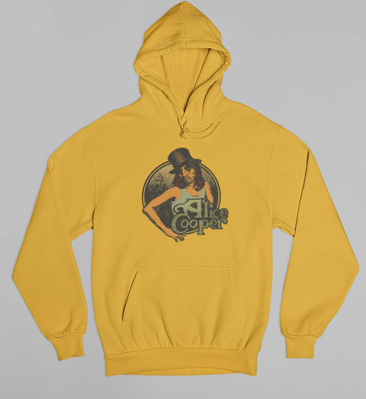 MERCHMOMENT Alice Cooper Showtime 1976 Vintage Hoodie [Apparel] - Rock Band Apparel