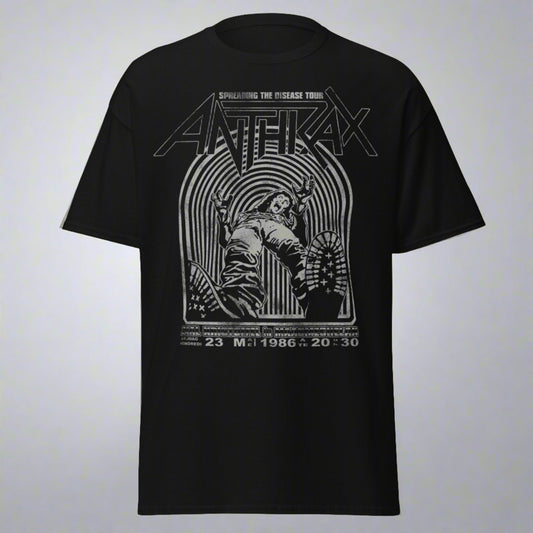 MERCHMOMENT Anthrax - 1986 Tour Jumbo Print T-Shirt [Apparel] - Rock Band Apparel