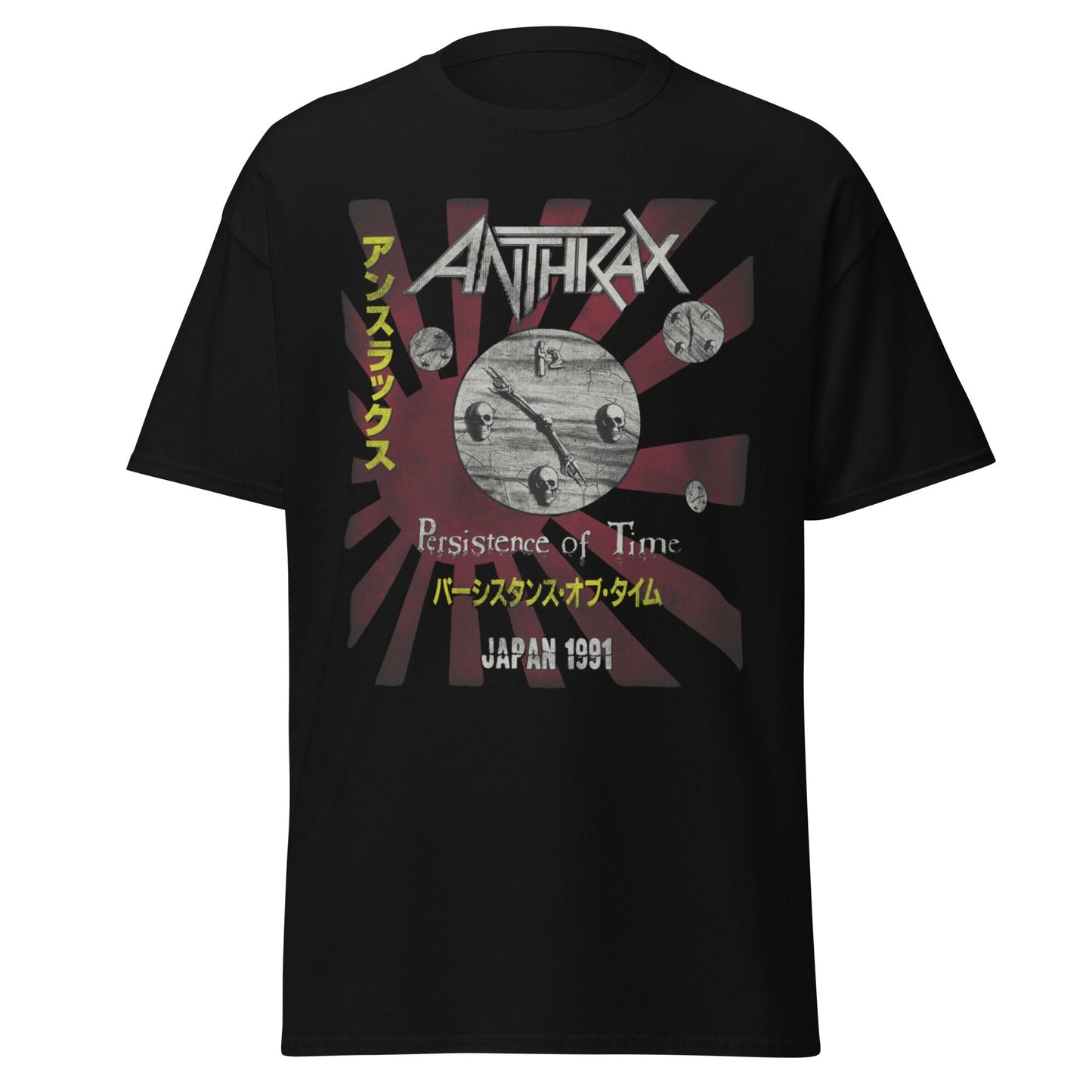 MERCHMOMENT Anthrax - Japan 91 Tour Jumbo Print T-Shirt [Apparel] - Rock Band Apparel