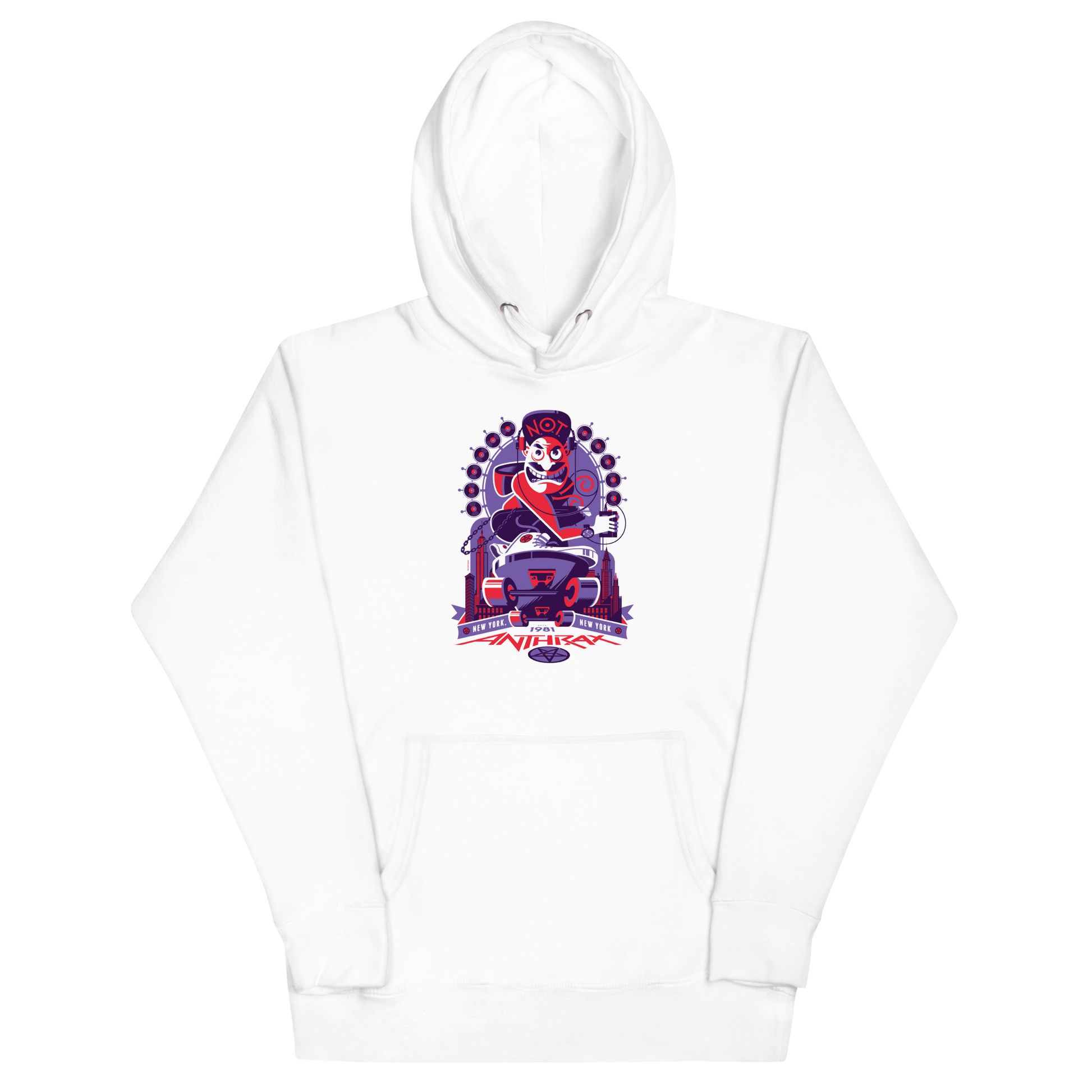 Stakes Anthrax New York 81 Classic Hoodie [Apparel] White