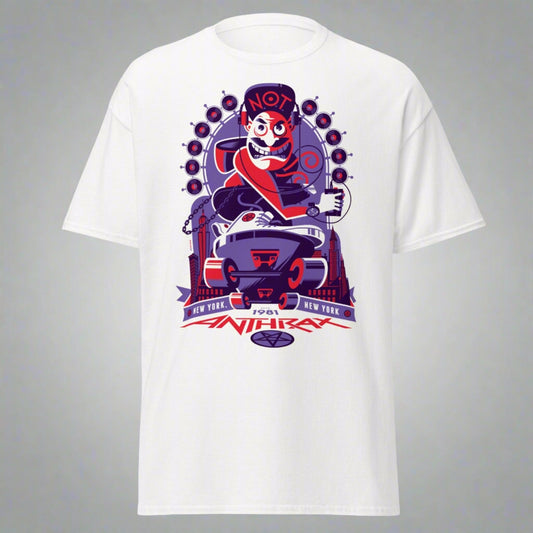 Stakes Anthrax - New York 81 Tour Jumbo Print T-Shirt [Apparel] White