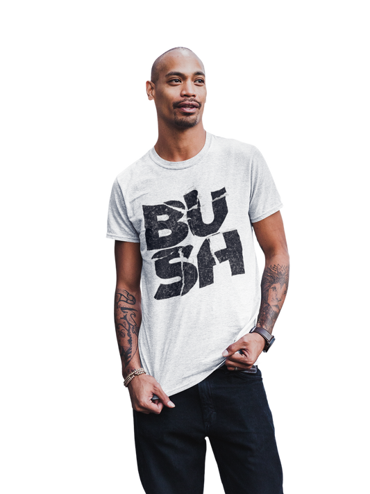 MERCHMOMENT Bush Stacked Logo Jumbo Print T-Shirt [Apparel] - Rock Band Apparel