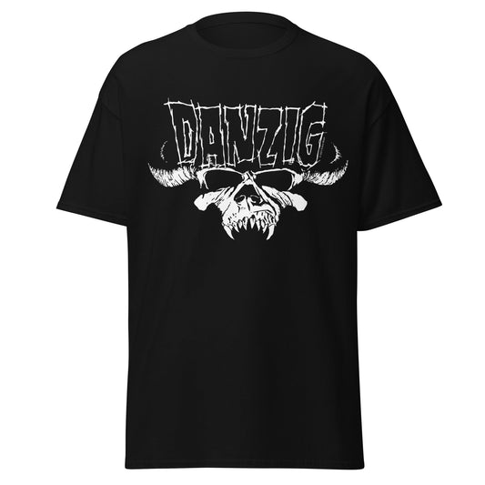 MERCHMOMENT Danzig - Logo Skull Jumbo Print T-Shirt [Apparel] - Rock Band Apparel