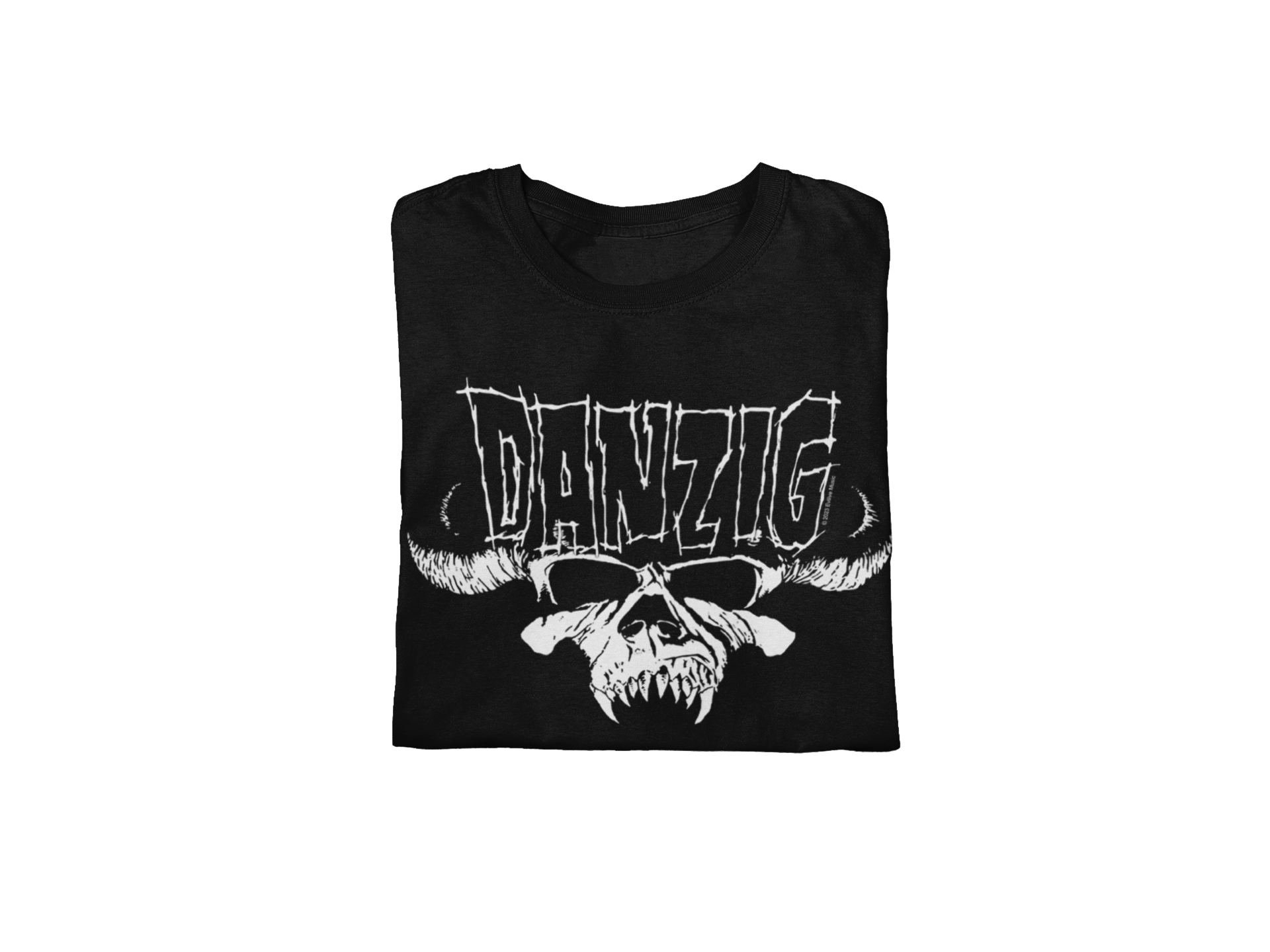 MERCHMOMENT Danzig - Logo Skull Jumbo Print T-Shirt [Apparel] - Rock Band Apparel