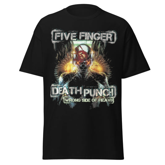 MERCHMOMENT Five Finger Death Punch - Bot Heaven Jumbo Print T-Shirt [Apparel] - Rock Band Apparel
