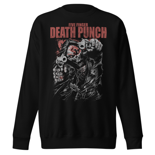 MERCHMOMENT Five Finger Death Punch - Both Barrels Jumbo Print Sweatshirt [Apparel] - Rock Band Apparel