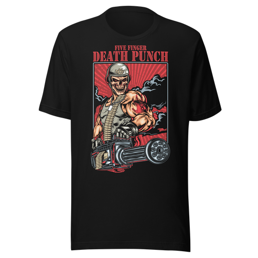 MERCHMOMENT Five Finger Death Punch Gatling T-Shirt [Apparel] - Rock Band Apparel
