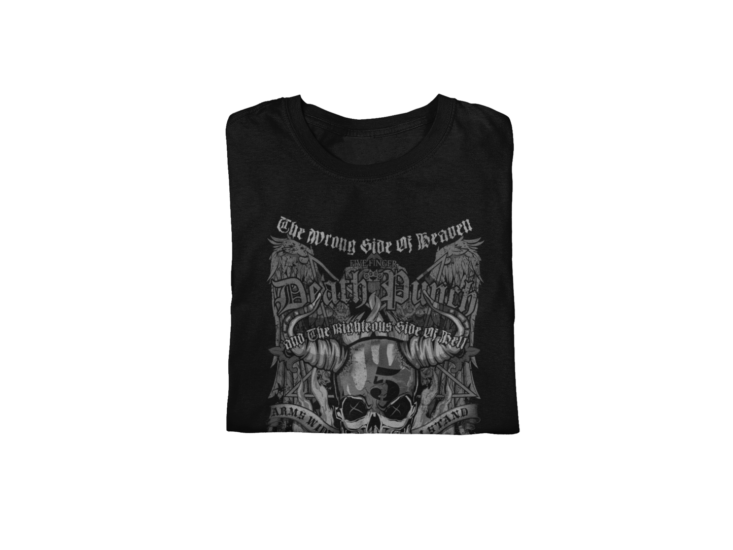 MERCHMOMENT Five Finger Death Punch - Righteous Side of Evil Jumbo Print T-Shirt [Apparel] - Rock Band Apparel
