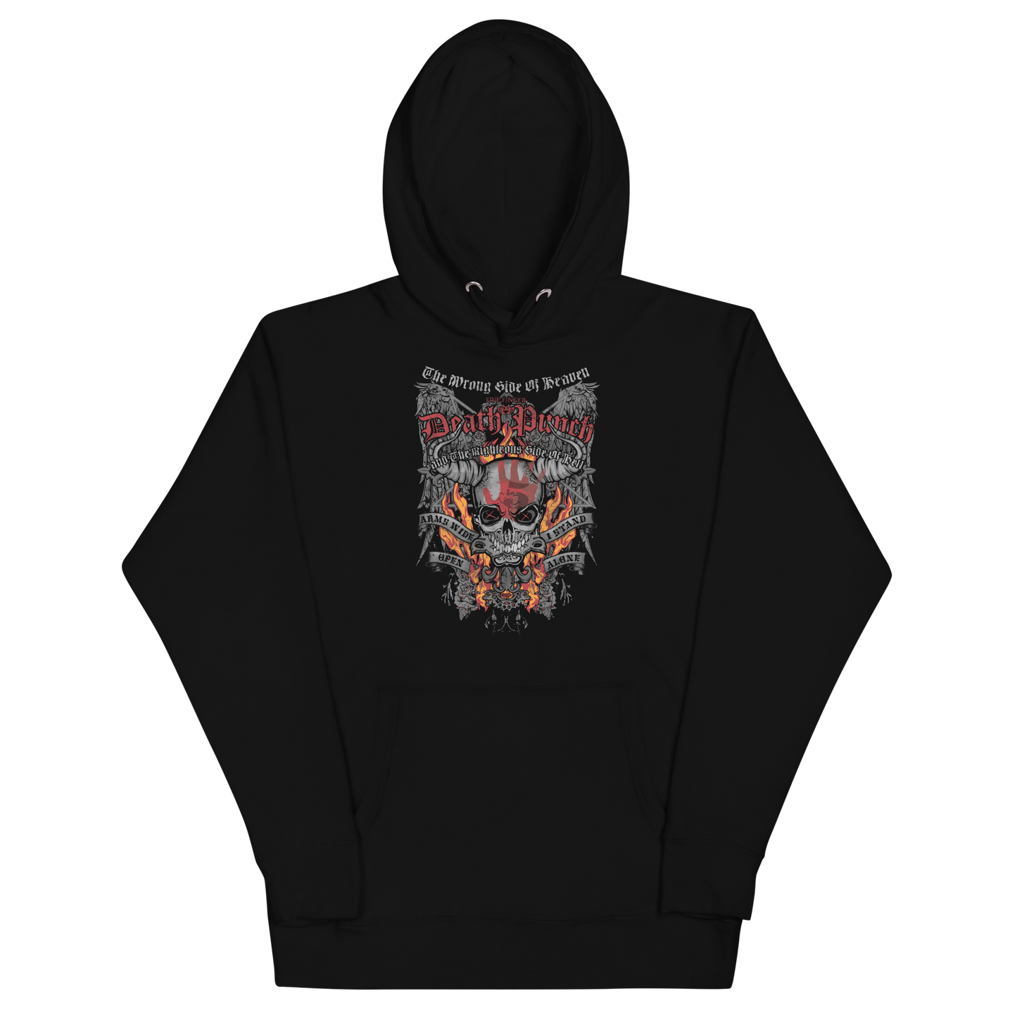 Stakes Five Finger Death Punch Wrong or Righteous Classic Hoodie [Apparel] Black