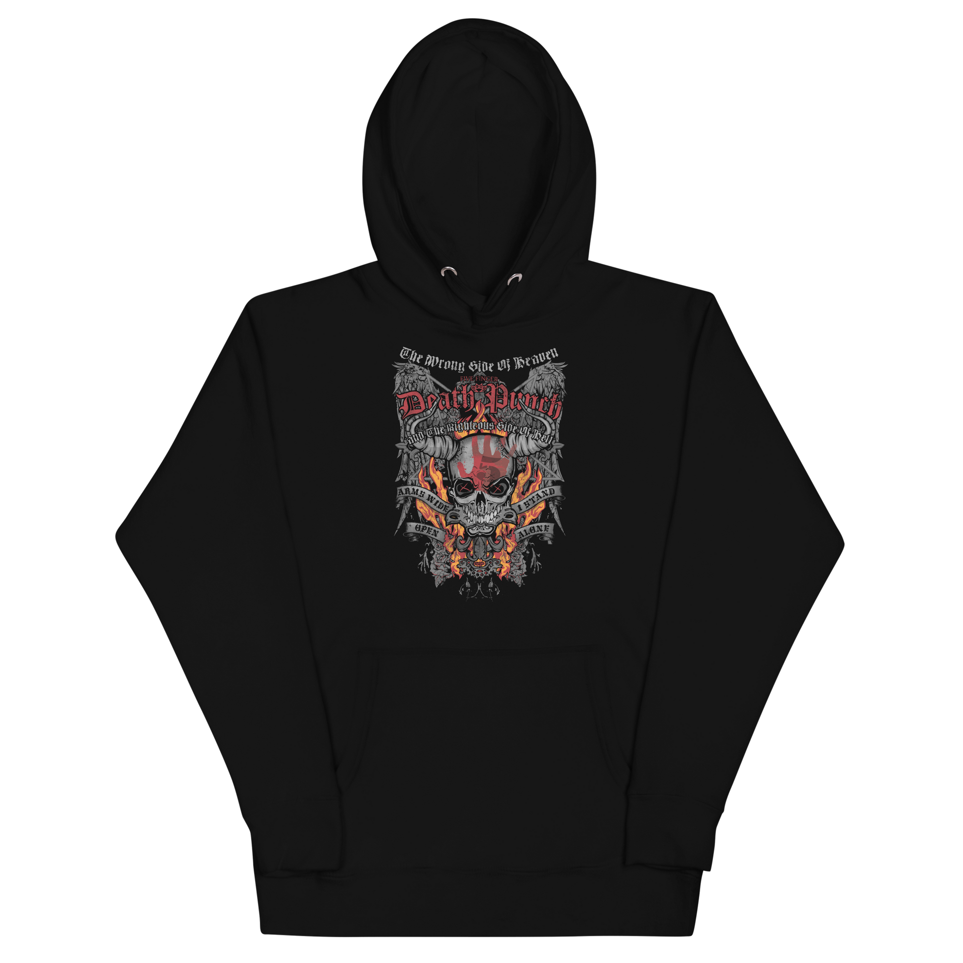 Stakes Five Finger Death Punch Wrong or Righteous Classic Hoodie [Apparel] Black