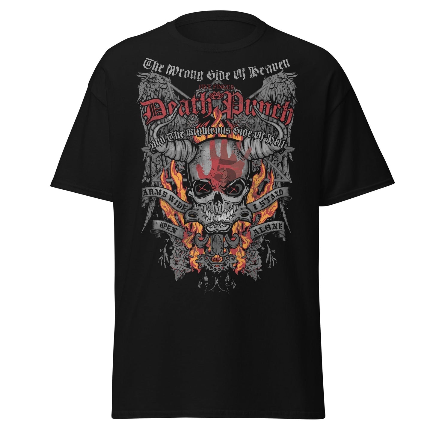 Stakes Five Finger Death Punch - Wrong or Righteous Jumbo Print T-Shirt [Apparel] Black