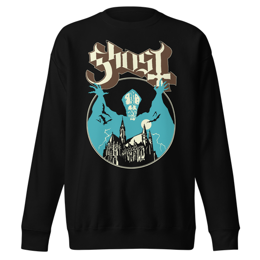 MERCHMOMENT Ghost - Castle Jumbo Print Sweatshirt [Apparel] - Rock Band Apparel