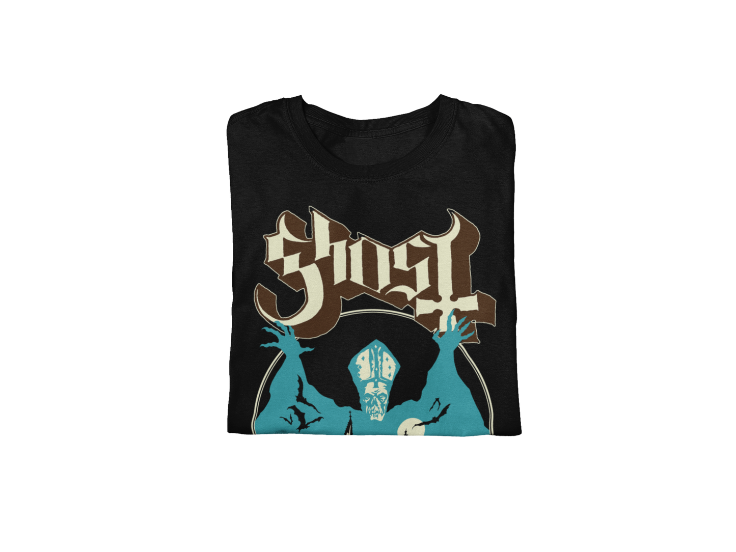 Stakes Ghost - Castle Jumbo Print T-Shirt [Apparel] Black