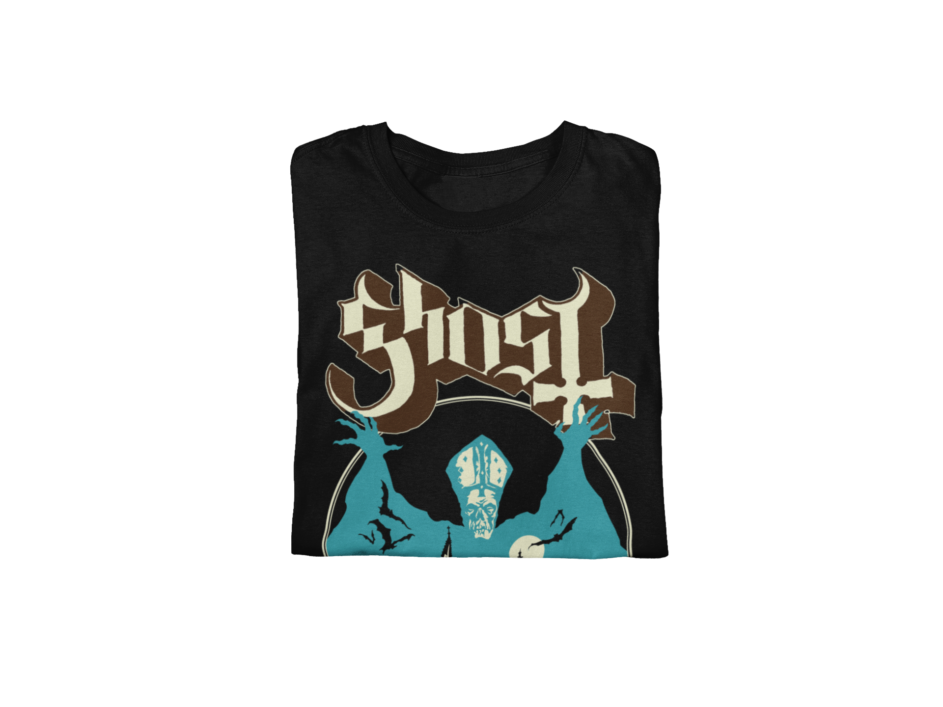 Stakes Ghost - Castle Jumbo Print T-Shirt [Apparel] Black