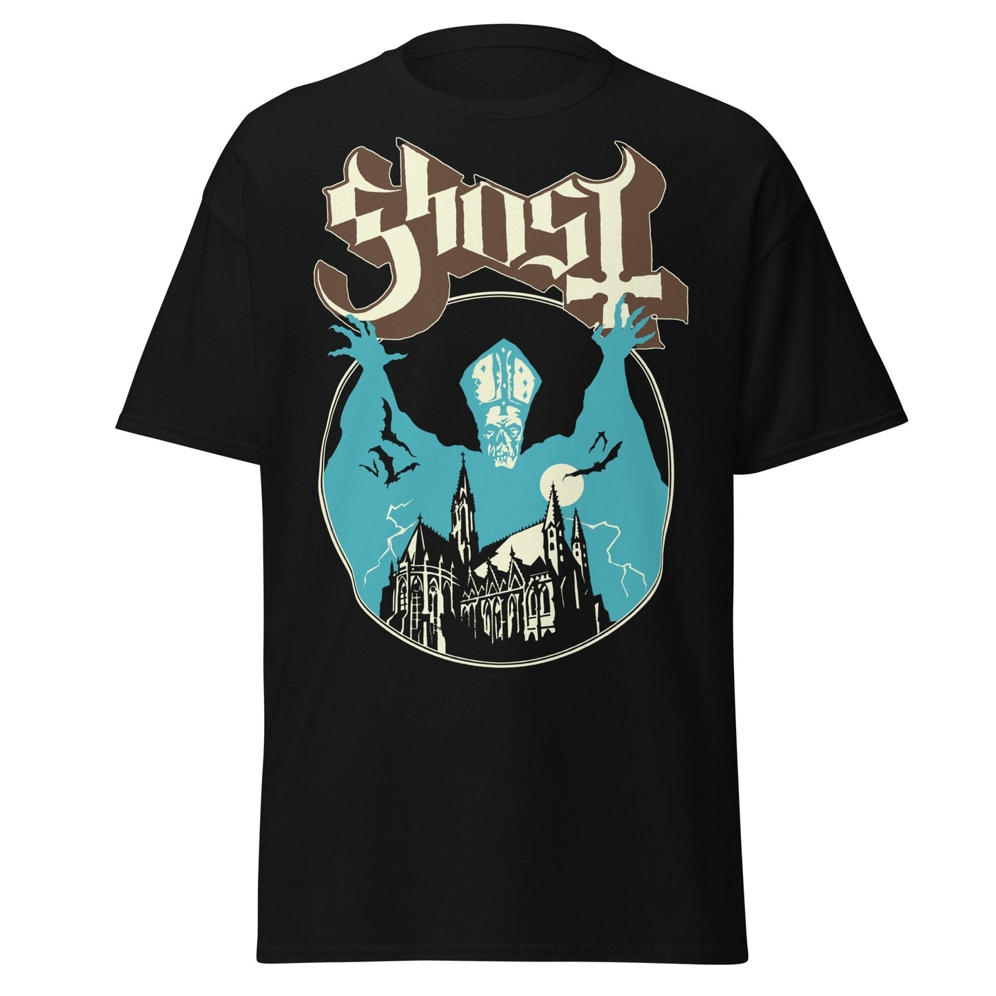 Stakes Ghost - Castle Jumbo Print T-Shirt [Apparel] Black