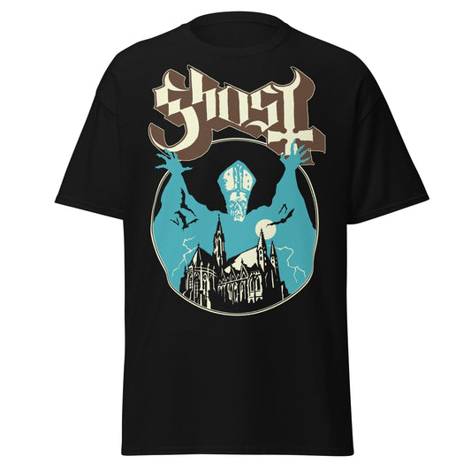 Stakes Ghost - Castle Jumbo Print T-Shirt [Apparel] Black