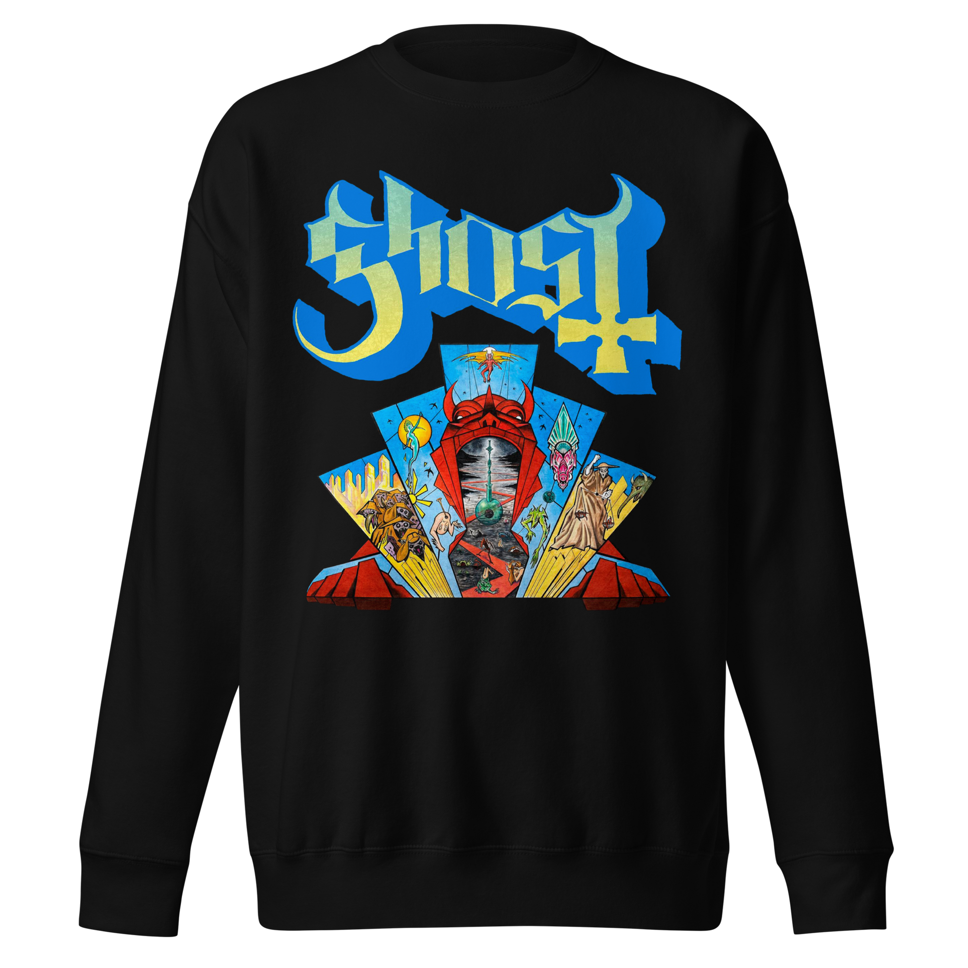 Stakes Ghost - Devil's Mouth Jumbo Print Sweatshirt [Apparel] Black