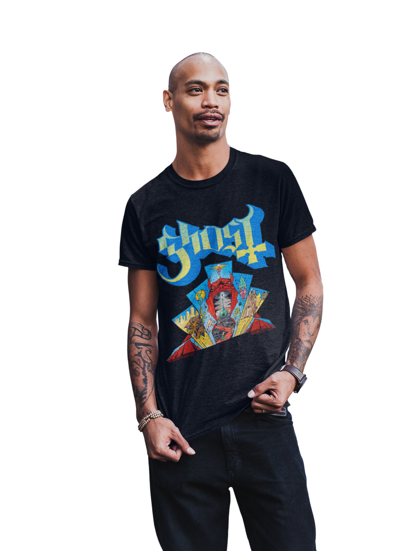 Stakes Ghost - Devil's Mouth Jumbo Print T-Shirt [Apparel] Black