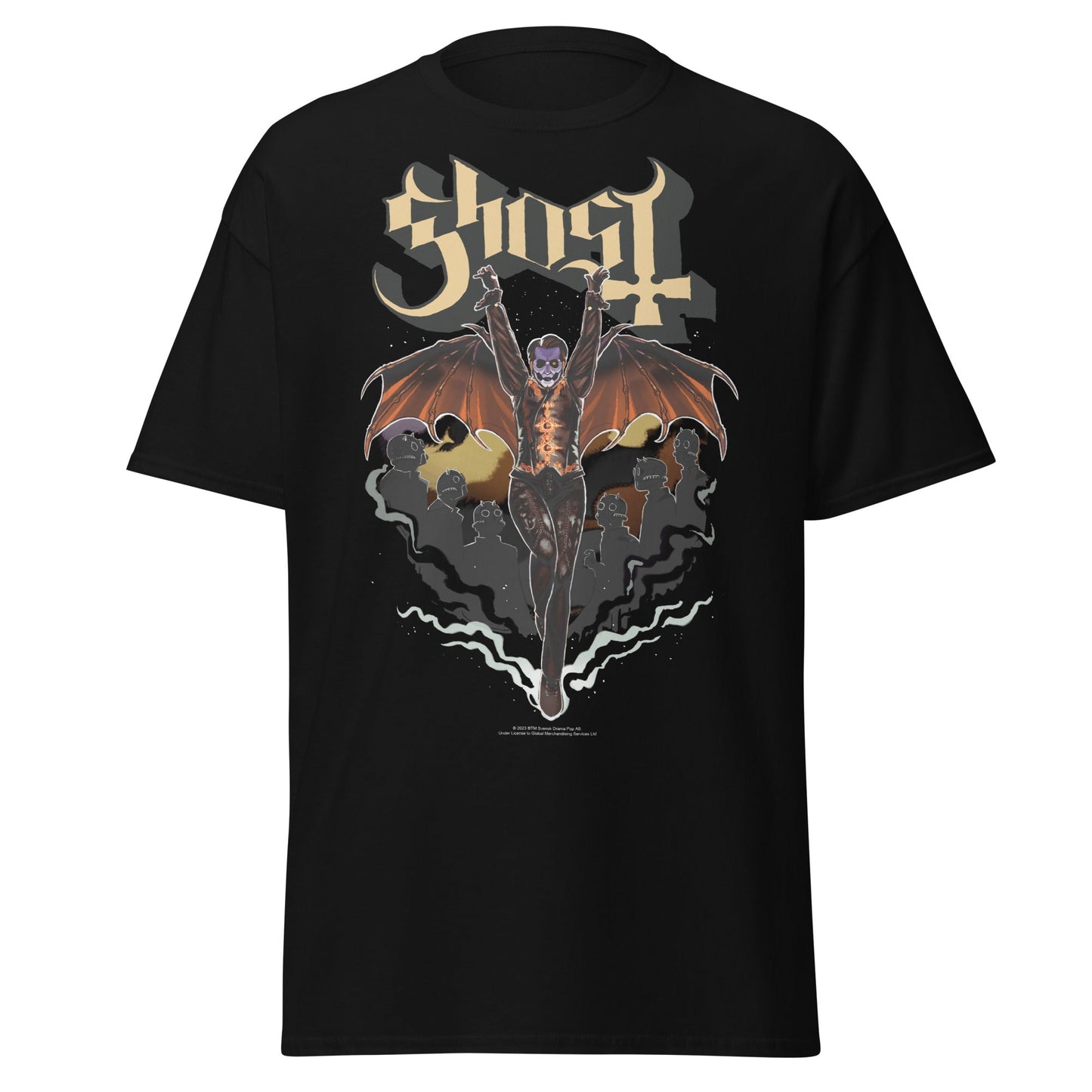 Stakes Ghost - Fly Over Jumbo Print T-Shirt [Apparel] Black