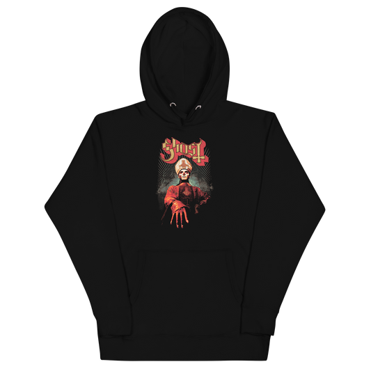 MERCHMOMENT Ghost Kiss the Ring Classic Hoodie [Apparel] - Rock Band Apparel