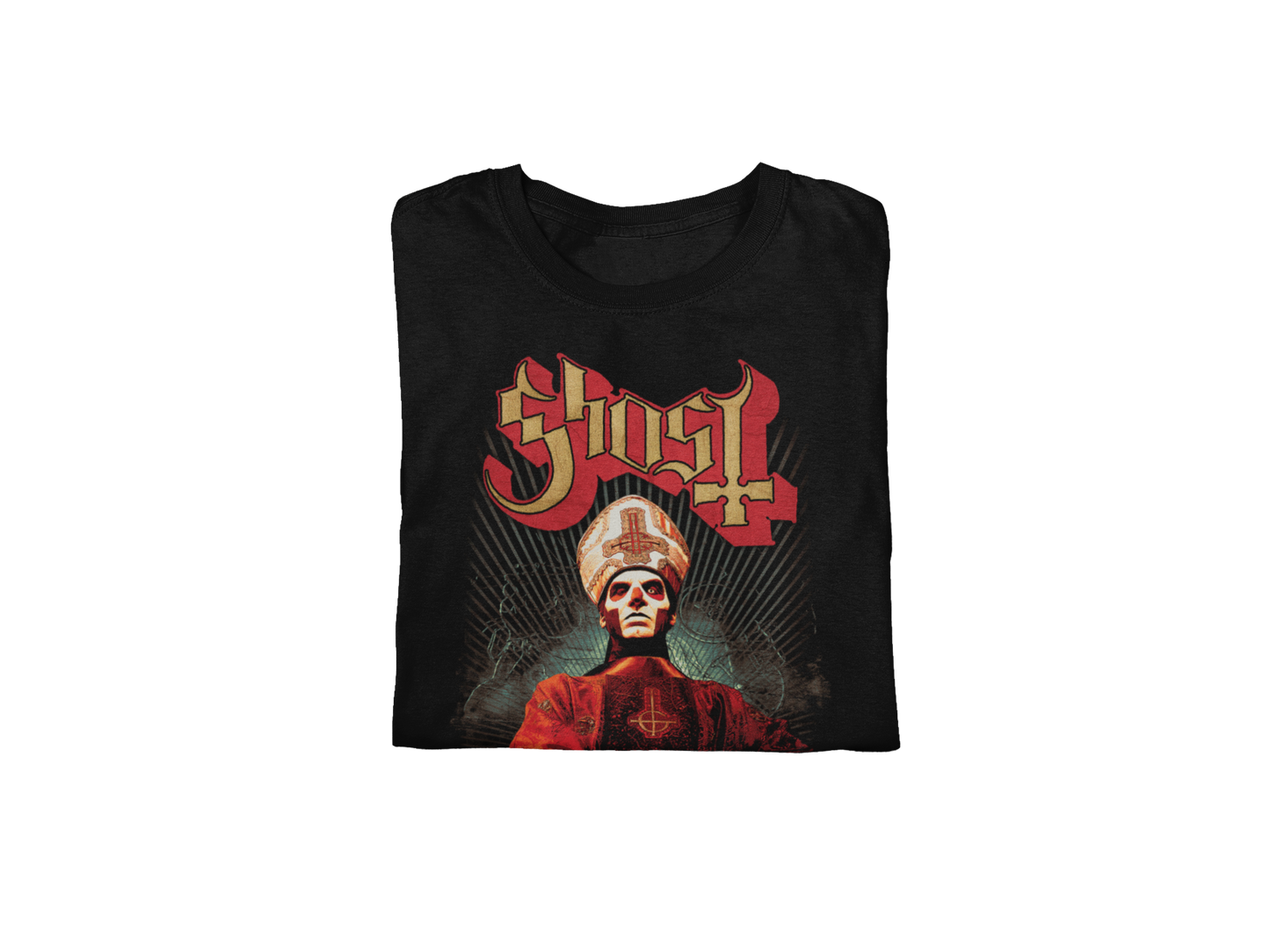 MERCHMOMENT Ghost - Kiss the Ring Jumbo Print T-Shirt [Apparel] - Rock Band Apparel