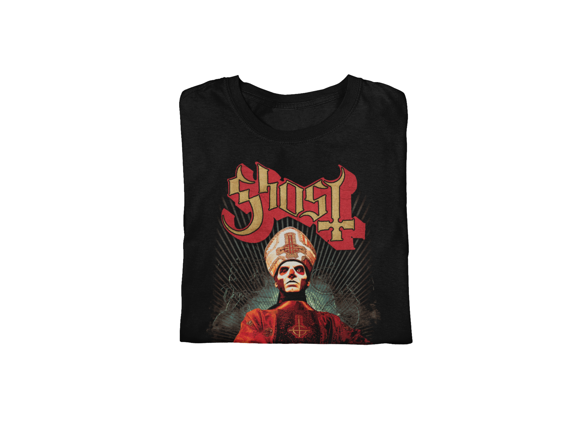 MERCHMOMENT Ghost - Kiss the Ring Jumbo Print T-Shirt [Apparel] - Rock Band Apparel