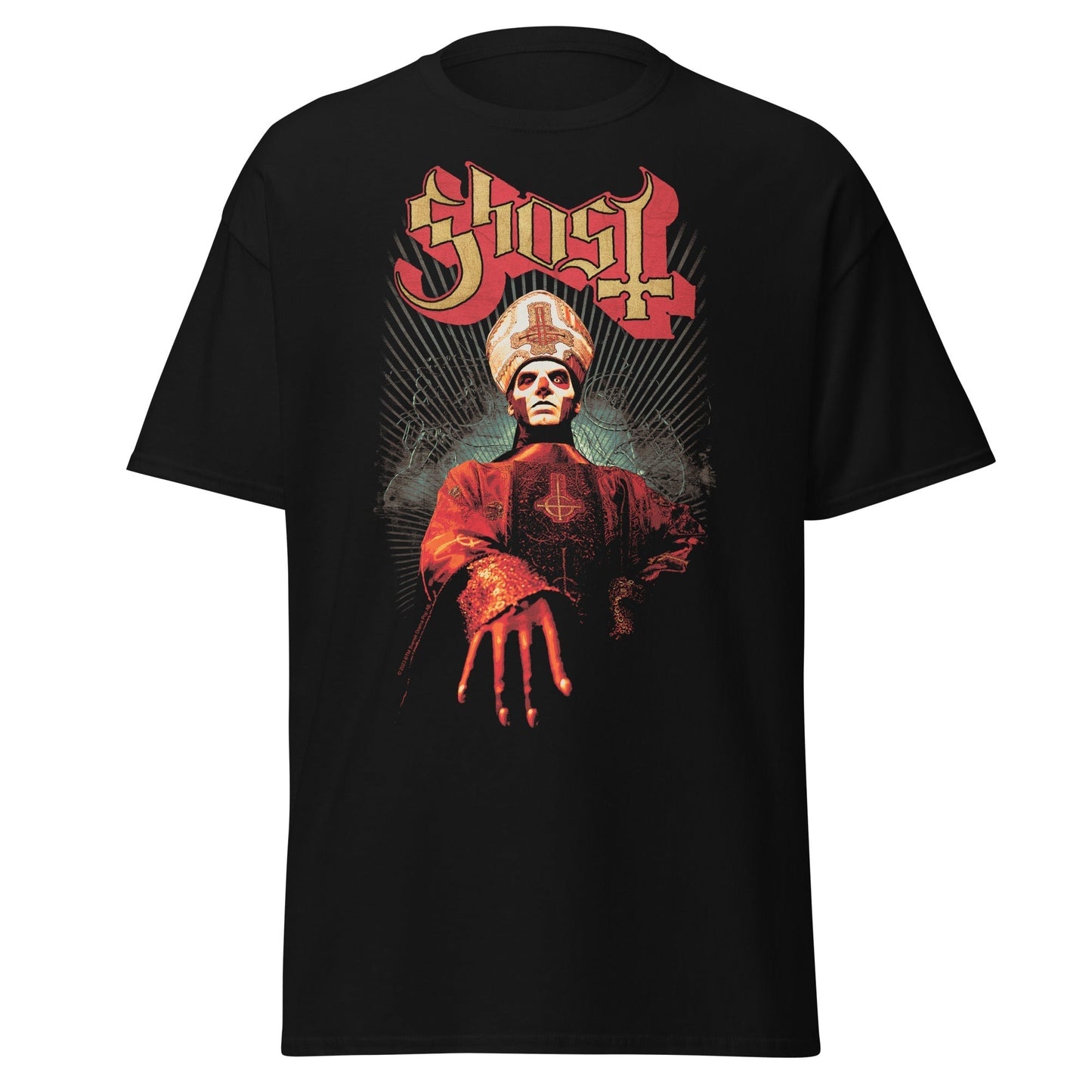MERCHMOMENT Ghost - Kiss the Ring Jumbo Print T-Shirt [Apparel] - Rock Band Apparel
