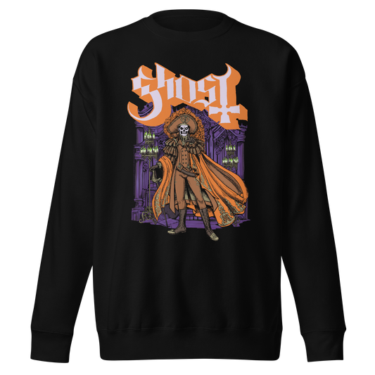 MERCHMOMENT Ghost Orange Cape Jumbo Print Sweatshirt [Apparel] - Rock Band Apparel