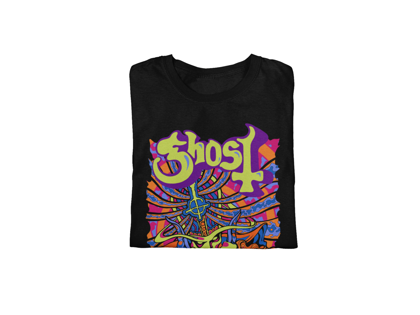 MERCHMOMENT Ghost - Stained Glass Jumbo Print T-Shirt [Apparel] - Rock Band Apparel